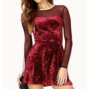 ***SOLD***🚫Forever 21 Burgundy Velvet Dress🛇